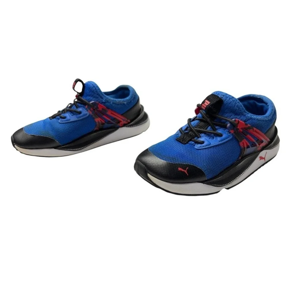 Puma Pacer Future Splatter Mesh Low Top Sneakers Toddler 10C‎ Blue Casual Boys
